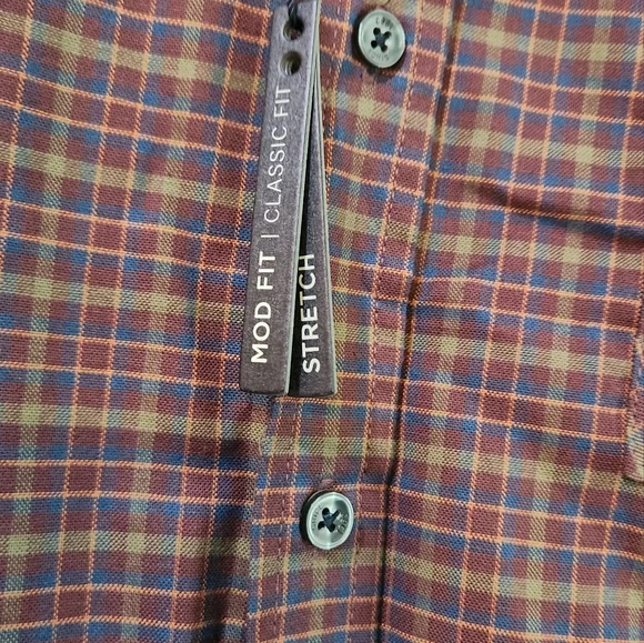 Men's Ben Sherman Navy Blazer Plaid Long Sleeve Button Down Shirt, Size L - Picture 7 of 15